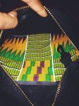 Urban and Tribal fusion. Kente cloth lined backpack